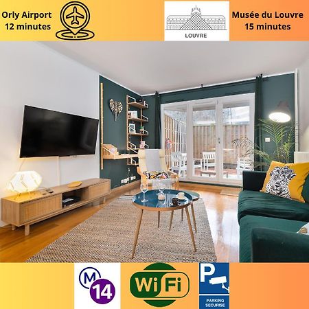 Cosy'N Paris - Parking Secure - Metro 14 - Wifi - Terrace - Premium Bedding Gentilly Exterior foto